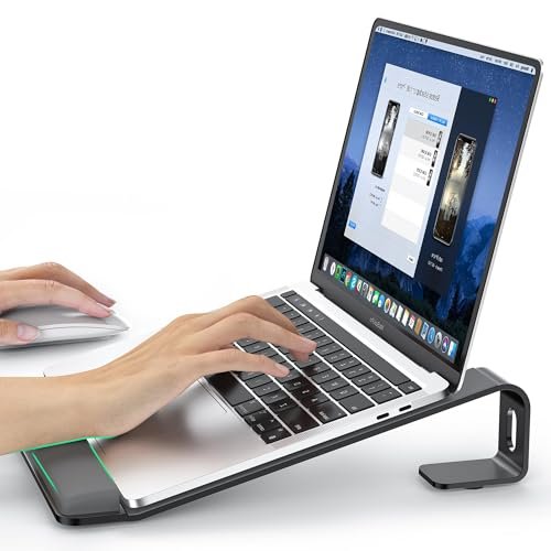 LOXP Laptop Stand for Desk, Metal Laptop Stand with Wrist Support