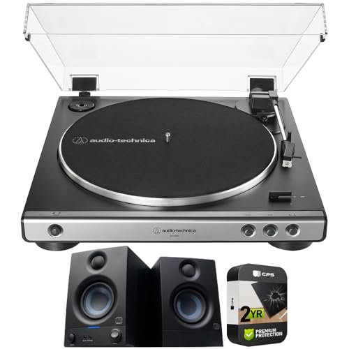 Audio-Technica AT-LP60X-GM Fully Automatic Belt-Drive Turntable Bundle