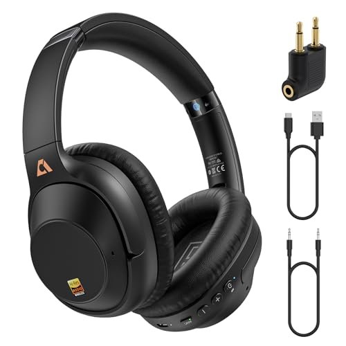 YMOO Active Noise Cancelling Headphones for Airplane Travel